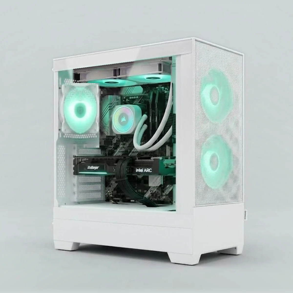 OliPC S1 Blanc Neige · watercooling blanc